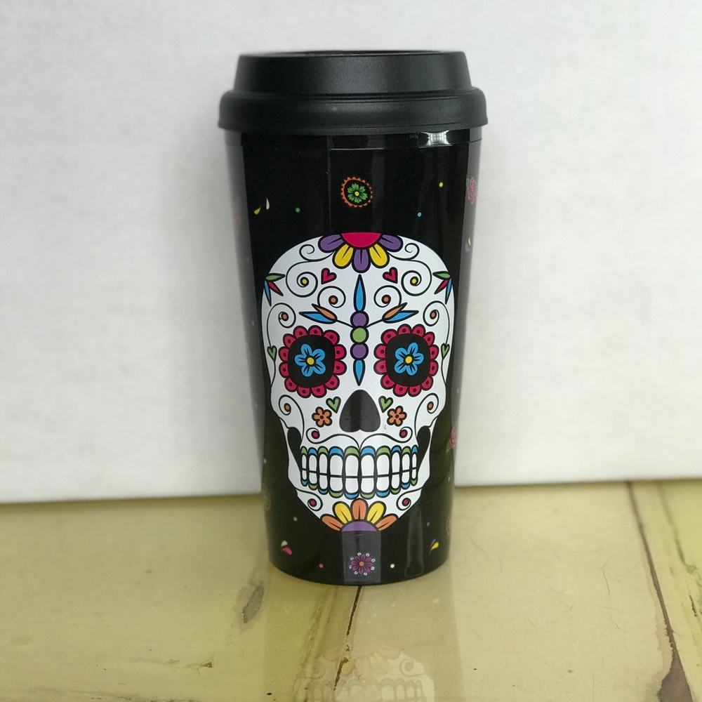 Sugar Skull Black Coffee Cup 16oz